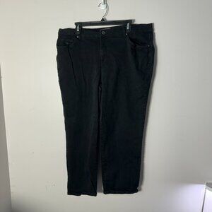 EUC Gloria Vanderbilt Denim Jeans Pants Amanda 18W 18 W Black